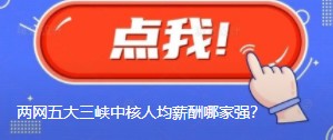 國網(wǎng)南網(wǎng)華能大唐國家能源三峽中核人均薪酬哪家強？