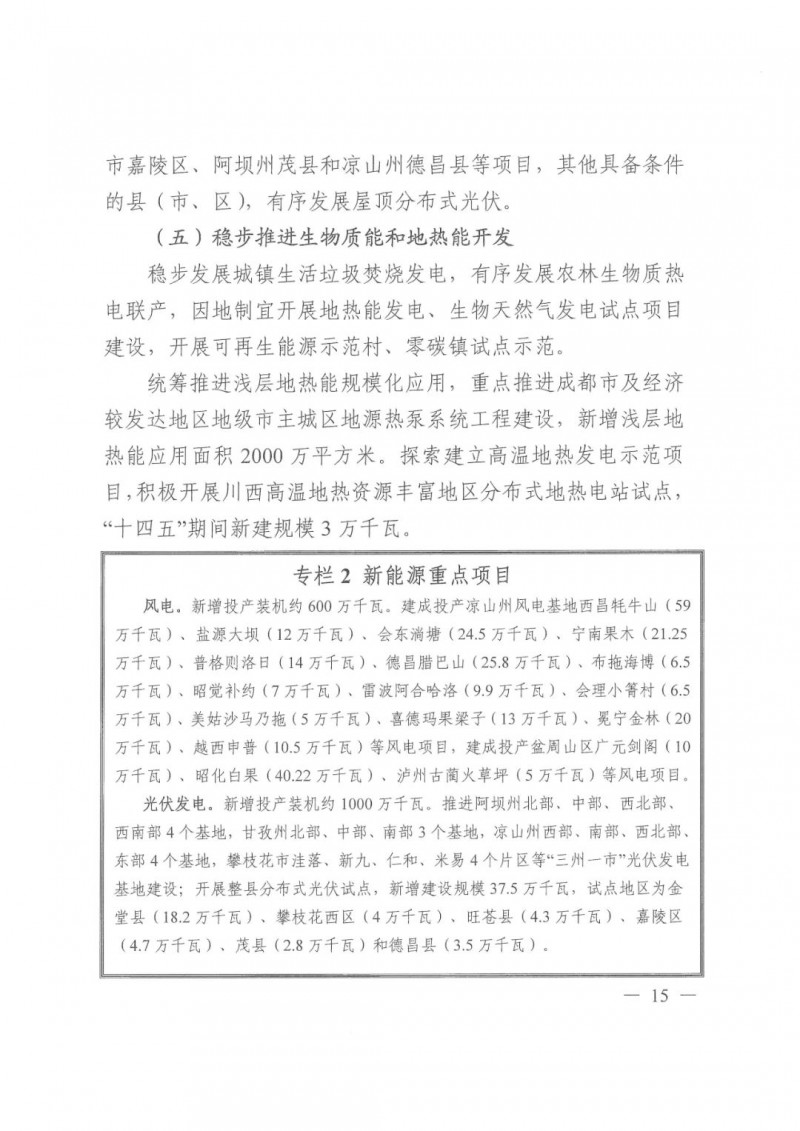 光伏發(fā)電1000萬(wàn)千瓦！四川省公布“十四五”可再生能源發(fā)展規(guī)劃