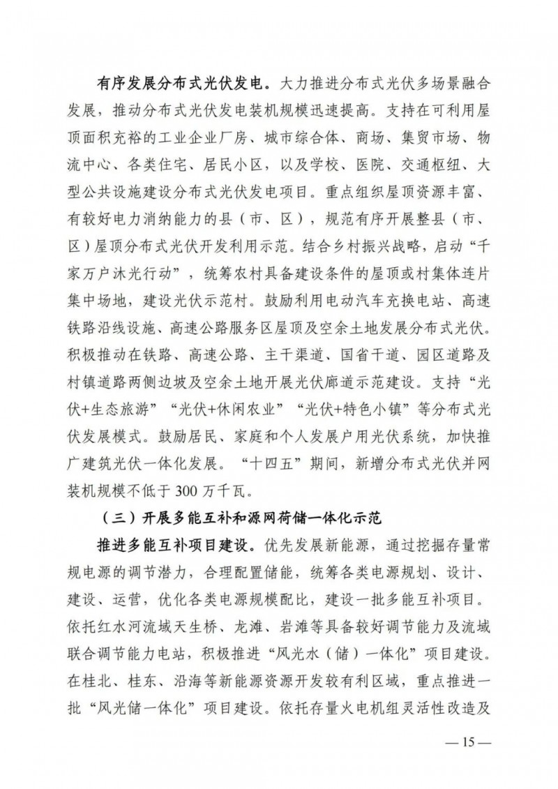 廣西“十四五”規(guī)劃：大力發(fā)展光伏發(fā)電，到2025年新增光伏裝機15GW！