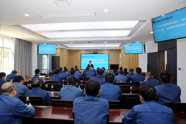 陜煤石電公司召開(kāi)2022年合理化建議、技術(shù)成果發(fā)布會(huì)暨班組建設(shè)表彰會(huì)