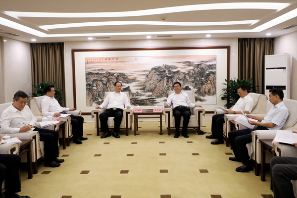 國務院國資委黨委書記、主任張玉卓會見湖南省委副書記、省長毛偉明