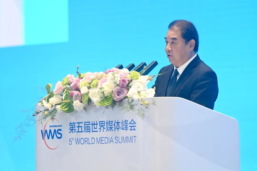 南方電網(wǎng)公司董事長、黨組書記孟振平在第五屆世界媒體峰會上作主旨發(fā)言
