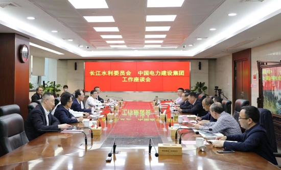 中國電建黨委書記、董事長丁焰章與長江水利委員會黨組書記、主任劉冬順會談