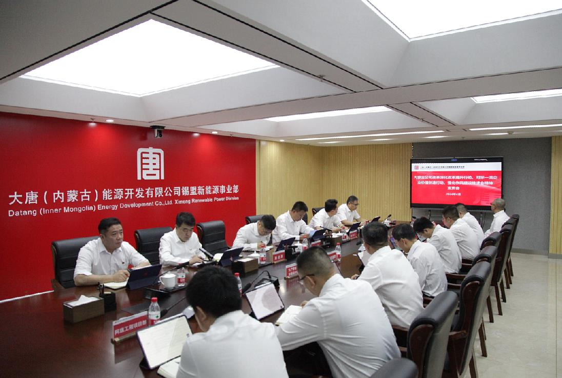 大唐錫盟新能源事業(yè)部召開(kāi)內(nèi)蒙古公司改革深化提升行動(dòng)、對(duì)標(biāo)一流企業(yè)價(jià)值創(chuàng)造行動(dòng)、強(qiáng)化作風(fēng)建設(shè)會(huì)議精神宣貫會(huì)